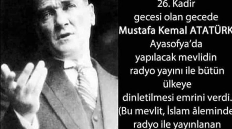 Atatürk ve Kadir Gecesi